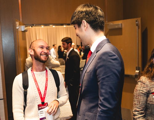on-fraud-attendees-networking